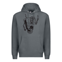 Rock b&w claptrap   borderlands Premium Hoodie - tuanDangUi