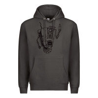 Smoke b&w claptrap   borderlands Premium Hoodie - tuanDangUi