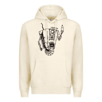 Tofu b&w claptrap   borderlands Premium Hoodie - tuanDangUi