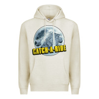 Oatmeal Heather catch a ride to the moon and back Premium Hoodie - tuanDangUi