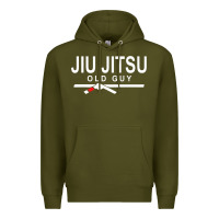 Army Green Jiu Jitsu Old Guy Premium Hoodie - tuanDangUi