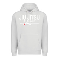 Dove Grey Jiu Jitsu Old Guy Premium Hoodie - tuanDangUi