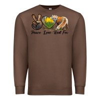 Chestnut Peace Love Red Fox Premium Sweatshirt - LillyAllenDesigns