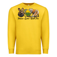 Lemon Peace Love Red Fox Premium Sweatshirt - LillyAllenDesigns