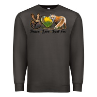 Smoke Peace Love Red Fox Premium Sweatshirt - LillyAllenDesigns