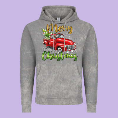 Merry Christmas Truck Vintage Hoodie Designed By Texasbilliewilder