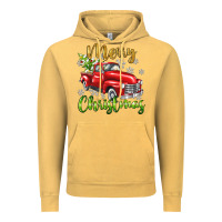 Vintage Mustard Merry Christmas truck Vintage Hoodie - texasbilliewilder