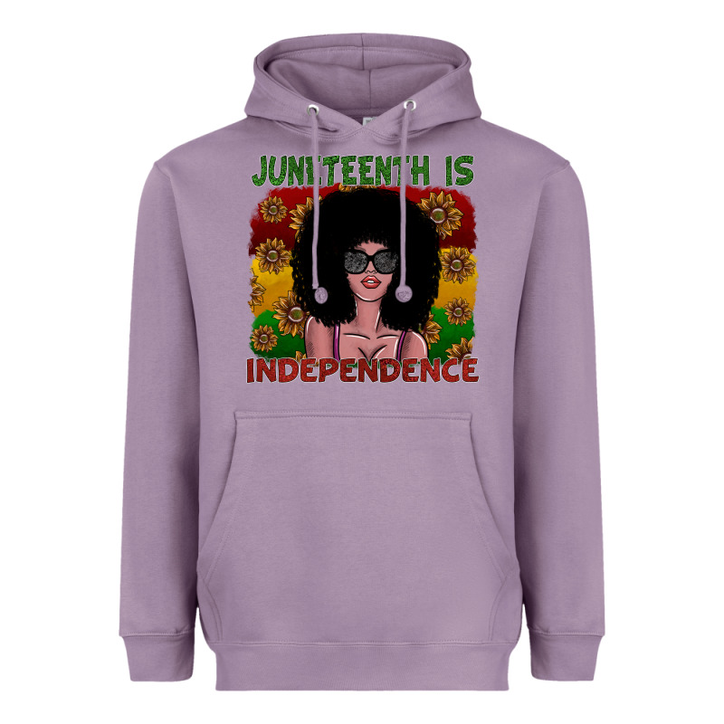 Juneteenth Is Independence Heavyweight Hoodie by SublimationCraftShop | Teevron