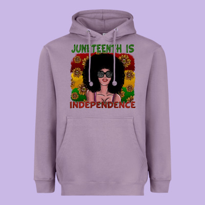Juneteenth Is Independence Heavyweight Hoodie Designed By Sublimationcraftshop