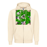 Sandshell holstein cows seamless pattern Zipper Hoodie - BundleAndBundleShop