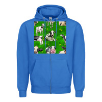 True Royal holstein cows seamless pattern Zipper Hoodie - BundleAndBundleShop