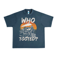 Midnight Navy Who Tooted Funny Train Lovers And Railroad Retro Vintage Urban Heavy Tee - tuanDangUi