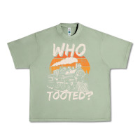 Oil Green Who Tooted Funny Train Lovers And Railroad Retro Vintage Urban Heavy Tee - tuanDangUi