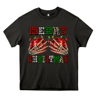 Asphalt Merry Christmas skeleton hands boobs Heavy Core Tee - NancyCooperArtShop