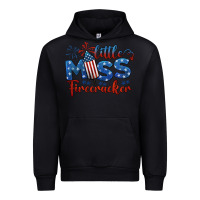 Black little miss firecracker 4th of july Urban Hoodie - BarkalooDesign