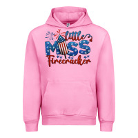 Fuchsia Pink little miss firecracker 4th of july Urban Hoodie - BarkalooDesign