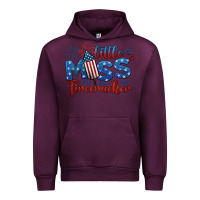 Mauve Wine little miss firecracker 4th of july Urban Hoodie - BarkalooDesign