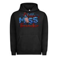 Pigment Black little miss firecracker 4th of july Urban Hoodie - BarkalooDesign