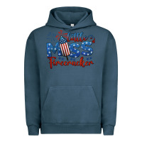 Pigment Midnight Navy little miss firecracker 4th of july Urban Hoodie - BarkalooDesign