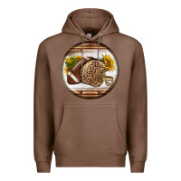 Chestnut american football round earrings Premium Hoodie - BundleAndBundleShop
