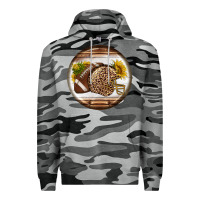 Slate Camo american football round earrings Premium Hoodie - BundleAndBundleShop