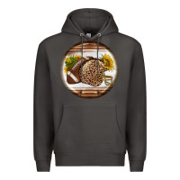 Smoke american football round earrings Premium Hoodie - BundleAndBundleShop