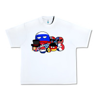 White countryballs pullover Urban Heavy Tee - tuanDangUi