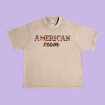 American Mom Urban Heavy Tee Designed By Jahusdesignshop