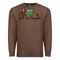 Chestnut Peace Love Orangutan Premium Sweatshirt - LillyAllenDesigns