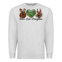 Dove Grey Peace Love Orangutan Premium Sweatshirt - LillyAllenDesigns