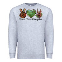 Heather Grey Peace Love Orangutan Premium Sweatshirt - LillyAllenDesigns