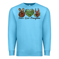 Ocean Blue Peace Love Orangutan Premium Sweatshirt - LillyAllenDesigns