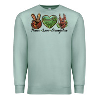 Seafoam Peace Love Orangutan Premium Sweatshirt - LillyAllenDesigns