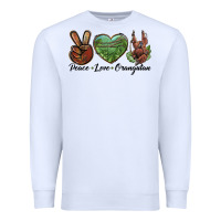 White Peace Love Orangutan Premium Sweatshirt - LillyAllenDesigns