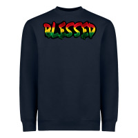 Navy Juneteenth blessed Heavyweight Sweatshirt - FaDigitalArtStudio