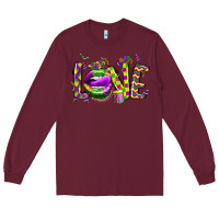 Burgundy mardi gras love lips Long Sleeve Tee - CowGirlArtShop