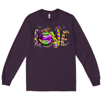 Plum mardi gras love lips Long Sleeve Tee - CowGirlArtShop