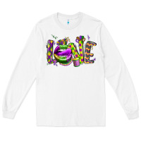 White mardi gras love lips Long Sleeve Tee - CowGirlArtShop