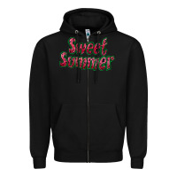 Black sweet summer watermelon Zipper Hoodie - BundleAndBundleShop
