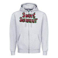 Heather Grey sweet summer watermelon Zipper Hoodie - BundleAndBundleShop