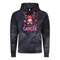 Cloud Black lets beat cancer afro messy bun Vintage Hoodie - texasbilliewilder