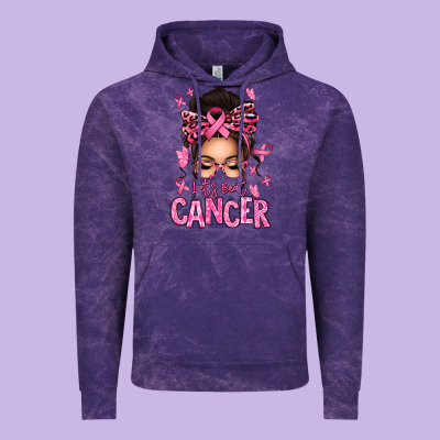 Lets Beat Cancer Afro Messy Bun Vintage Hoodie Designed By Texasbilliewilder