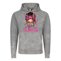 Cloud Rock lets beat cancer afro messy bun Vintage Hoodie - texasbilliewilder