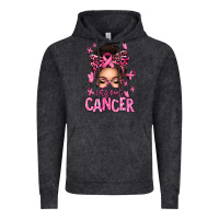 Vintage Black lets beat cancer afro messy bun Vintage Hoodie - texasbilliewilder