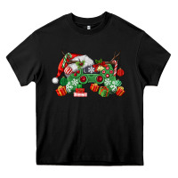 Black Christmas Game Controller Heavy Core Tee - MaliasSmallBusiness