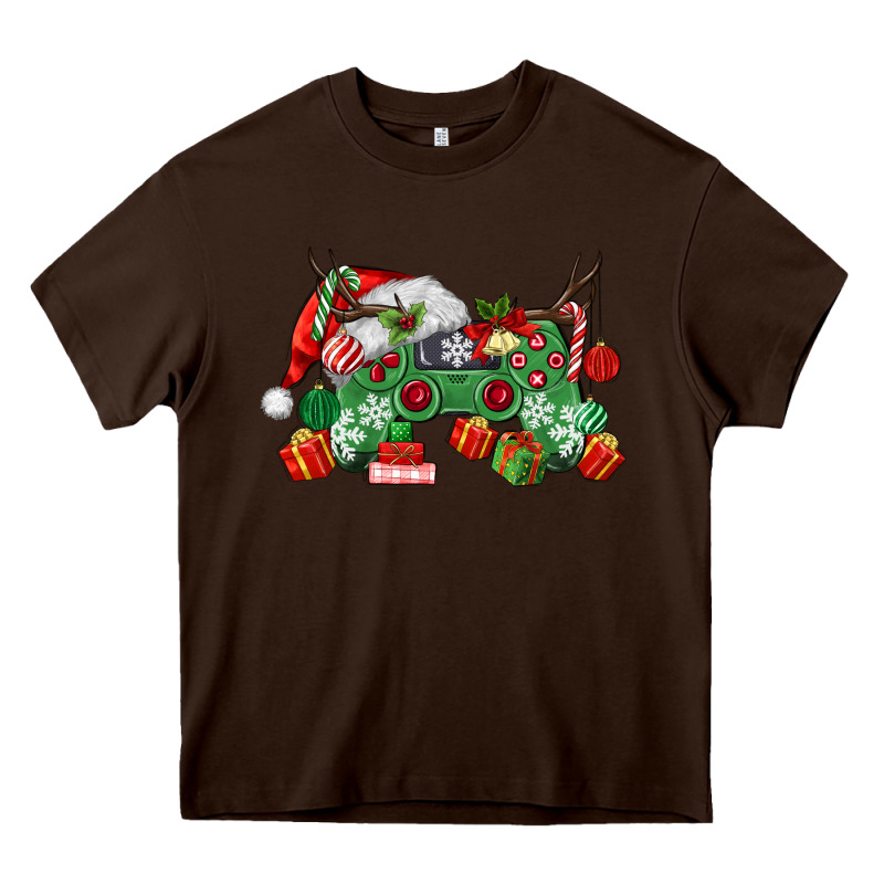 Christmas Game Controller Heavy Core Tee by MaliasSmallBusiness | Teevron
