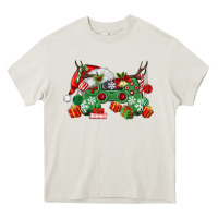 Cream Christmas Game Controller Heavy Core Tee - MaliasSmallBusiness