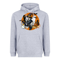 Heather Grey panda hallowen Heavyweight Hoodie - LillyAllenDesigns