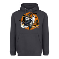 Smoke panda hallowen Heavyweight Hoodie - LillyAllenDesigns