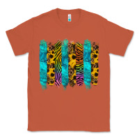 Copper turquoise leopard sunflowers colorful Classic Tee - RanaPortraitStore